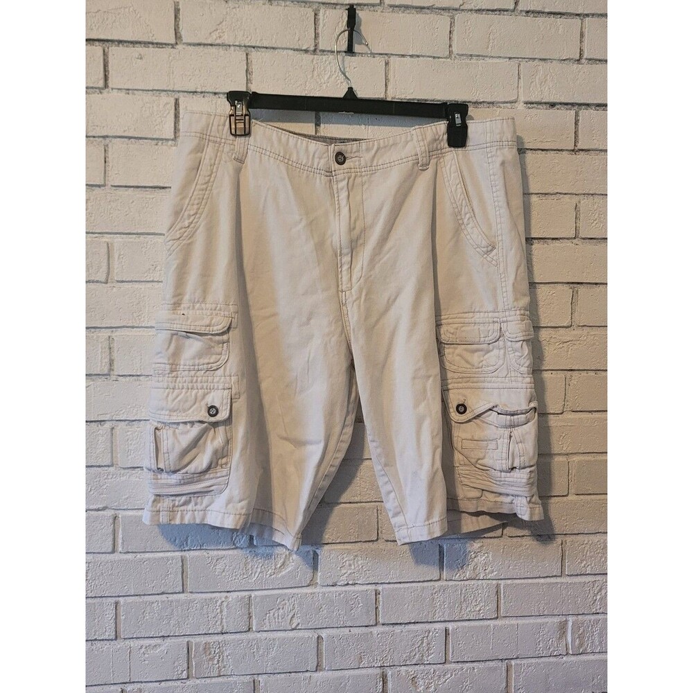 Plugg Men's 100% Cotton Cargo Shorts – Size 38